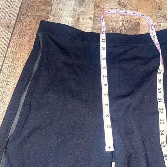 Spanx Ponte black pants size xl cropped faux leather stripe track jogger legging - Picture 5 of 9